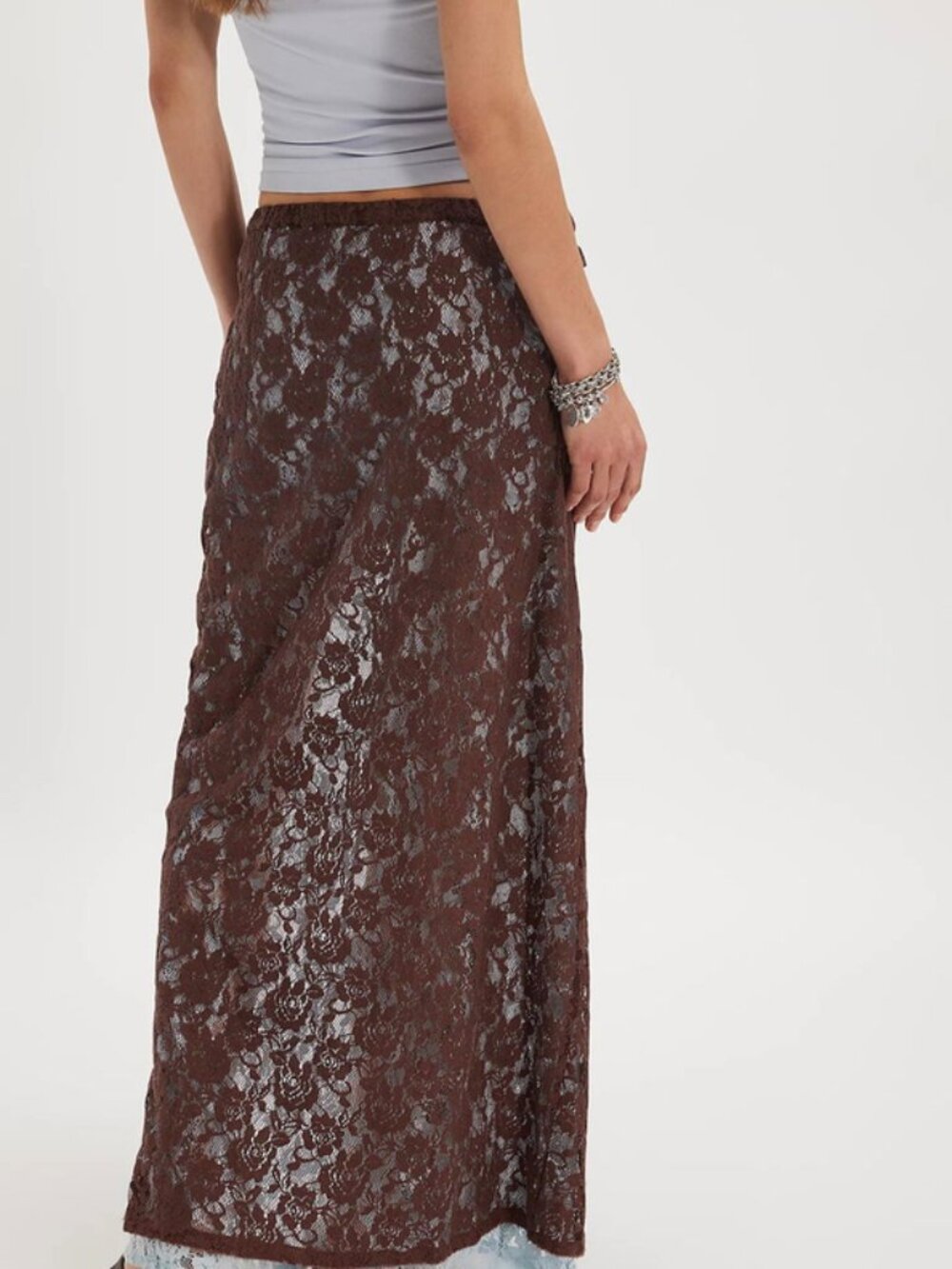 Free People FP One Solene Skirt Low-Rise Asymmetrical Pull On Lace XS - Picture 2 of 2